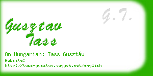 gusztav tass business card